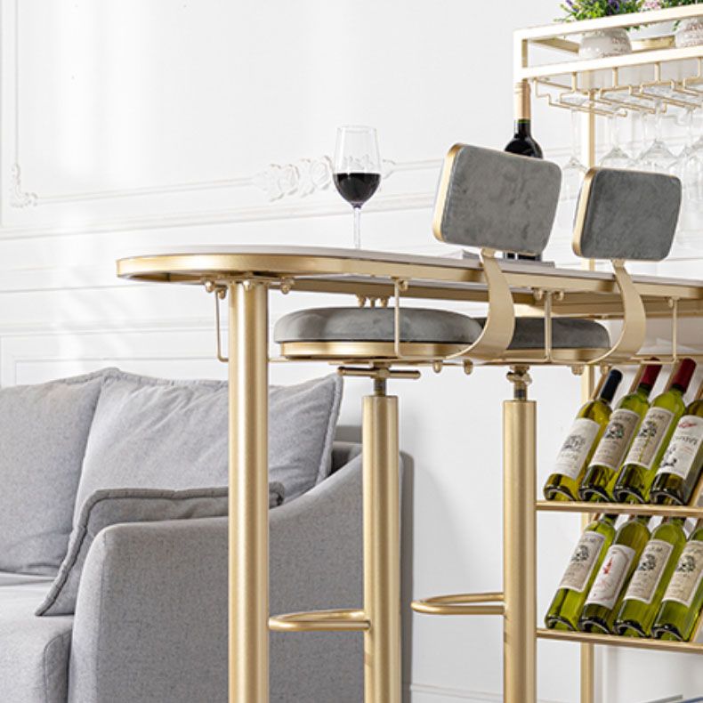 Modern Pub Table with Storage Base Specialty Stone Top Bar Table Clearhalo 'Bar Furniture' 'Bar Tables' 'bar_tables' 'furn' 'furn_bar_tables' 'Furniture' 'Kitchen & Dining Furniture' 1200x1200_f4bbc8e9-48b4-4744-9f7d-580620086953