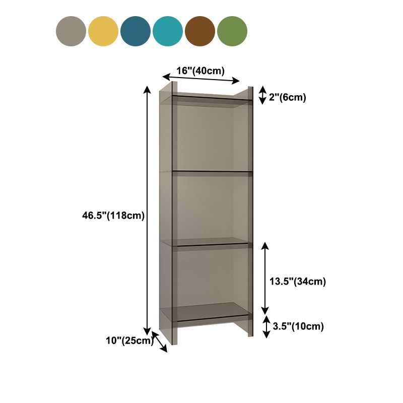 Acrylic Vertical Standard Bookshelf Glam Closed Back Bookshelf for Living Room Clearhalo 'Bookcases' 'furn' 'furn_bookcases' 'Furniture' 'furniture_bookcases' 'kitchen' 'kitchen_bookcases' 'Living Room Furniture' 'Office Furniture' 1200x1200_f4bc3005-4571-40f4-ad05-a8c7544c555f