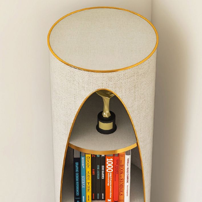 Standard Closed Back Bookshelf Glam Plastic Bookcase with Shelves