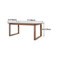 Rectangle Dining Table Solid Wood Contemporary Style Brown Dinner Table for Home Kitchen