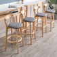 Modern Armless Backrest Counter Stool Wood Household Bar Stool with Cushion and Pedal Clearhalo 'Bar Furniture' 'Bar Stools' 'bar_stools' 'furn' 'furn_bar_stools' 'furniture_bar_stools' 'Kitchen & Dining Furniture' 'kitchen&dining_furn' 'kitchen' 'kitchen_furn' Furniture' 1200x1200_f4c17466-2872-4e92-9b77-40b55932db7b