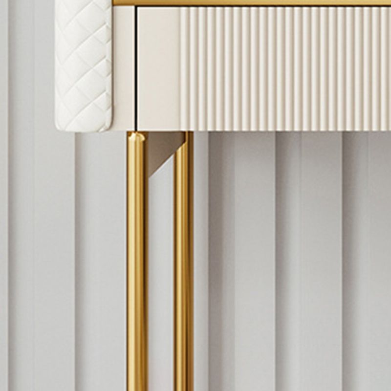 White Stone Makeup 14.96" Wide Counter Vanity Tables with 5 Storage Drawers Clearhalo 'Bedroom Furniture' 'furn' 'furn_makeup_vanities' 'Furniture' 'Makeup Vanities' 'makeup_vanities' 1200x1200_f4c1f7c7-3745-452b-aa1a-56cb723440e6