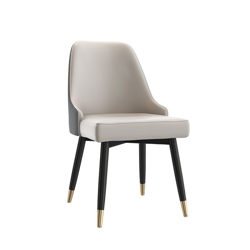 Glam Metal Dining Armless Chairs Upholstered Dining Parsons Chairs for Restaurant Clearhalo ' kitchen&dining_furn' 'Dining Chairs' 'Dining Tables & Seating' 'dining_chair' 'furn' 'furn_dining_chair' 'Furniture' 'furniture_dining_chair' 'Kitchen & Dining Furniture' 'kitchen' 1200x1200_f4c2153b-25e3-44fa-9e90-025866b9b458