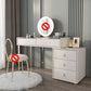 Contemporary Pine Makeup Vanity Desk 5-Drawers Vanity Makeup Table Set