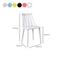 Nordic Style Armless Side Chairs Slat Back Chair with Plastic Legs for Home Use