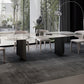 Modern Style Sintered Stone Dining Table Rectangle Table with Double Pedestal Clearhalo ' dining_table' 'Dining Tables & Seating' 'Dining Tables' 'furn' 'furn_dining_table' 'Furniture' 'furniture_dining_table' 'Kitchen & Dining Furniture' 'kitchen&dining_furn' 'kitchen' 'kitchen_dining_table' 1200x1200_f4c5d178-98c3-4448-bc9b-4947cc781214