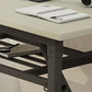 Office in legno in stile contemporaneo da ufficio rettangolare task desk in grigio e nero