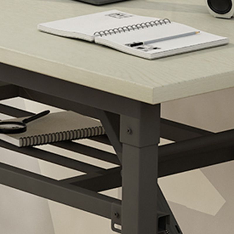 Office in legno in stile contemporaneo da ufficio rettangolare task desk in grigio e nero