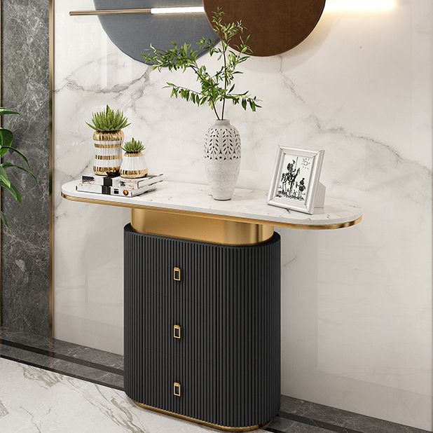 Tavolo console in pietra glam tavolo da divano console resistente ai graffi per la sala