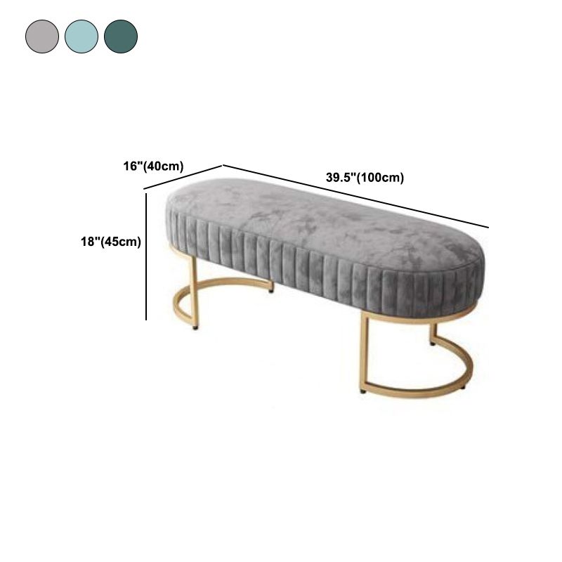 15.7" W Upholstered Ottoman Bench Glam Cushioned Seating Bench Clearhalo 'Benches' 'Chairs & Seating' 'furn' 'furn_benches' 'Furniture' 'Living Room Furniture' 1200x1200_f4c686a5-4309-4455-b15e-9f4327e832a8