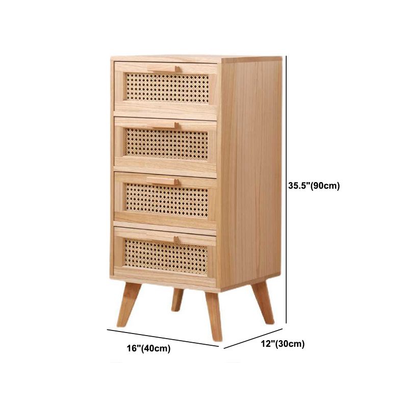 11.81" Wide Accent Chest Rattan Rectangle Standard Chest with Drawers
