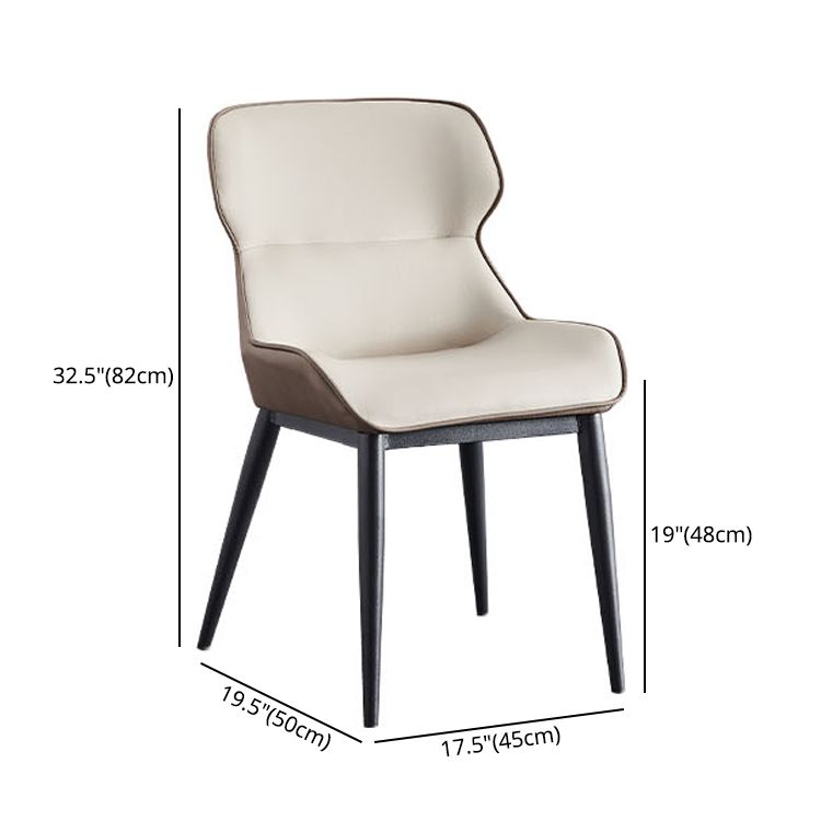 Modern Metal Indoor-Outdoor Chair Dining Room Wingback Parsons Armless Chair Clearhalo ' kitchen&dining_furn' 'Dining Chairs' 'Dining Tables & Seating' 'dining_chair' 'furn' 'furn_dining_chair' 'Furniture' 'furniture_dining_chair' 'Kitchen & Dining Furniture' 'kitchen' 1200x1200_f4c88c55-4fb4-4351-8015-0ff38bd68698