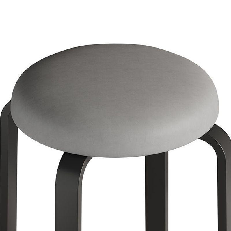 Grey Modern Standard Round Leather Water Resistant Indoor Standard Clearhalo 'furn' 'furn_ottomans_poufs' 'Furniture' 'Living Room Furniture' 'Ottomans & Poufs' 'ottomans_poufs' 1200x1200_f4ca4109-f303-4438-b9e9-249448aefb34