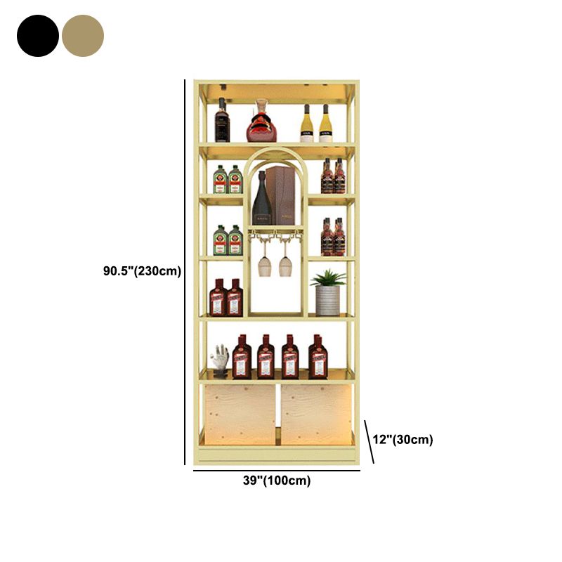 Freestanding Luxury Wine Jail Metal with Shelf Wine Rack Kit 11.8"Wide Clearhalo 'furn' 'furn_wine_racks' 'Furniture' 'Kitchen & Dining Furniture' 'Wine Racks' 'wine_racks' 1200x1200_f4ca4a5b-0e47-4a41-af48-82310dce9d87