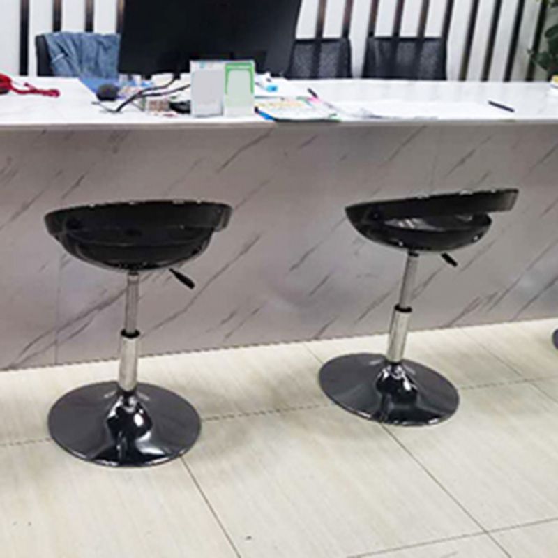 Contemporary Metal Barstool Adjustable Plastic Counter Stool in Matte Finish for Indoor Clearhalo 'Bar Furniture' 'Bar Stools' 'bar_stools' 'furn' 'furn_bar_stools' 'Furniture' 'Kitchen & Dining Furniture' 1200x1200_f4cab909-92e3-4022-b46b-76df67e6a180