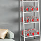 Ladder Metal Bookshelf Modern Bookcase with Rectangular Shelves
