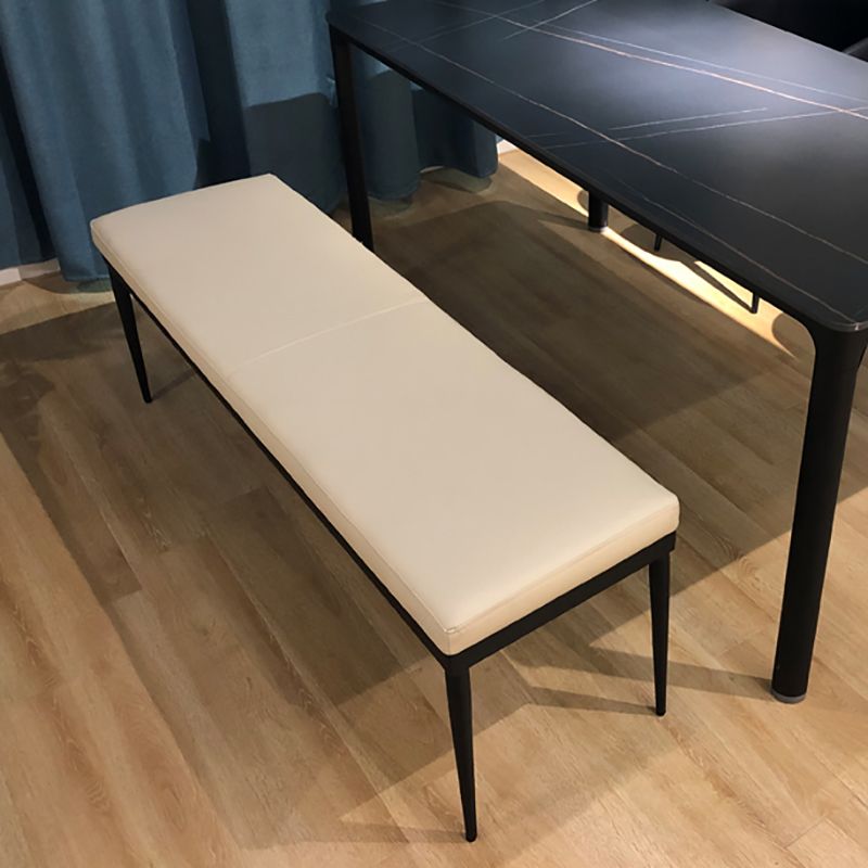 Upholstery Included Dining Bench, 18"H Bench with Black Metal Legs Clearhalo 'Benches' 'Chairs & Seating' 'furn' 'furn_benches' 'Furniture' 'Living Room Furniture' 1200x1200_f4cdc53f-7399-430c-b58e-b49fdccd96a0