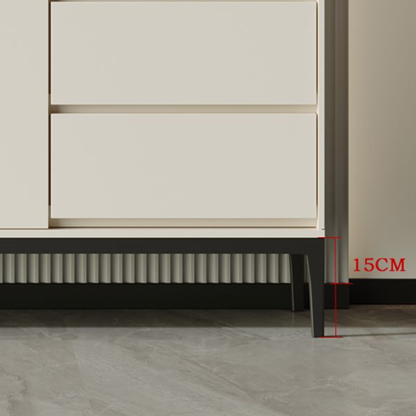 Contemporary Stone Sideboard 3-Drawer and 2-Door Dining Room Sideboard Clearhalo 'buffet_sideboard' 'Buffets & Sideboards' 'furn' 'furn_buffet_sideboard' 'Furniture' 'furniture_buffet_sideboard' 'Kitchen & Dining Furniture' 1200x1200_f4cf8c5f-65c4-4759-8650-5ffc83c09318