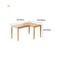L-shape Solid Wood Office Desk Modern Corner Writing Desk with 4 Legs