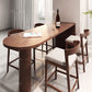 Solid Wood Bar Table Brown Dining Table for Kitchen Living Room Clearhalo 'Bar Furniture' 'Bar Tables' 'bar_tables' 'furn' 'furn_bar_tables' 'Furniture' 'Kitchen & Dining Furniture' 1200x1200_f4d2f053-9446-4474-ae0f-c8fa9d022c7c