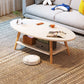 Modern Wood Cocktail Table 4 Legs Coffee Table with Storage Shelf Clearhalo 'Coffee & Accent Tables' 'Coffee Tables' 'coffee_tables' 'furn' 'furn_coffee_tables' 'Furniture' 'Living Room Furniture' 1200x1200_f4d7390c-6f3a-427d-b899-6d5c972dc89c