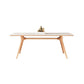 Simplicity Dinette Table Rectangle Stone Dining Room Table in White