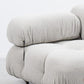 Tufted Cream 2-3-Seater Sofa Contemporary Pillow Top Arm Sofa