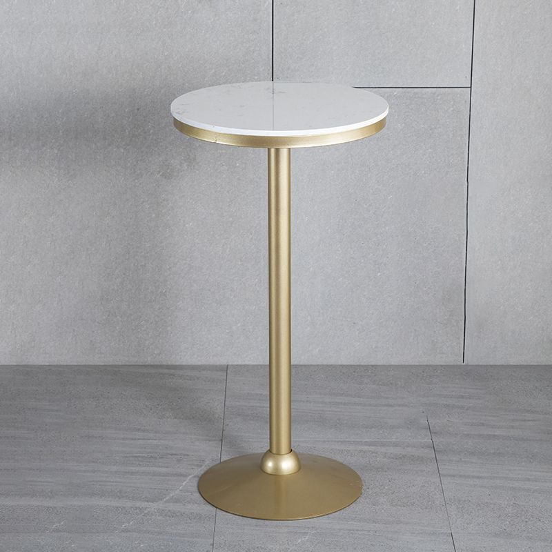Glam Rectangle Faux Marble Bar Dining Table Gold Indoor Bistro Table with Trestle Pedestal Clearhalo 'Bar Furniture' 'Bar Tables' 'bar_tables' 'furn' 'furn_bar_tables' 'Furniture' 'furniture_bar_tables' 'Kitchen & Dining Furniture' 'kitchen&dining_furn' 'kitchen' 1200x1200_f4d9435e-f29a-46ca-a87c-7d1d1a27f4b1