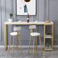 Rectangular Artificial Marble Pub Table Luxurious Bistro Table with Double Pedestal Clearhalo 'Bar Furniture' 'Bar Tables' 'bar_tables' 'furn' 'furn_bar_tables' 'Furniture' 'Kitchen & Dining Furniture' 1200x1200_f4d955a1-5958-47a1-bf9b-2645955e8aad