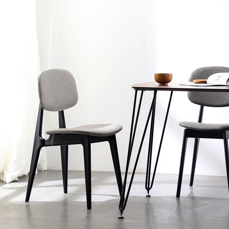 Modern Armless Dining Side Chair Indoor Open Back Chair with Metal Legs Clearhalo ' kitchen&dining_furn' 'Dining Chairs' 'Dining Tables & Seating' 'dining_chair' 'Furniture' 'furniture_dining_chair' 'Kitchen & Dining Furniture' 'kitchen' 1200x1200_f4daf378-9943-452a-b77b-7aaacda1b40d