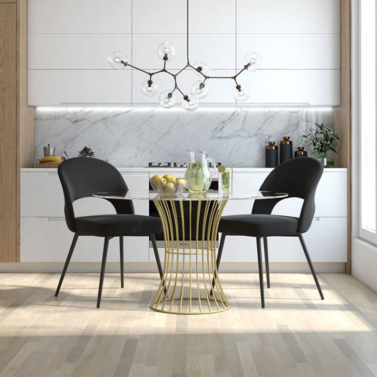 Modern Style Tempered Glass Dining Table Single Pedestal Base Round Table Clearhalo ' dining_table' 'Dining Tables & Seating' 'Dining Tables' 'furn' 'furn_dining_table' 'Furniture' 'furniture_dining_table' 'Kitchen & Dining Furniture' 'kitchen&dining_furn' 'kitchen' 'kitchen_dining_table' 1200x1200_f4dc54f4-852b-4c17-9911-050c2cbe005a