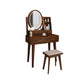 Traditions Dressing Table Cherry Bedroom Lighted Mirror Standing Make-up Vanity Clearhalo 'Bedroom Furniture' 'furn' 'furn_makeup_vanities' 'Furniture' 'Makeup Vanities' 'makeup_vanities' 1200x1200_f4dc7db1-fb12-4c96-a1bc-86333677fd9e