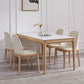 Rectangle Retro Modern Dining Table White Sintered Stone Top 4 Legs Fixed Table Clearhalo 'Dining Tables & Seating' 'Dining Tables' 'dining_table' 'furn' 'furn_dining_table' 'Furniture' 'Kitchen & Dining Furniture' 1200x1200_f4dcf66e-7fce-4dab-844a-cd5cf1893f3d