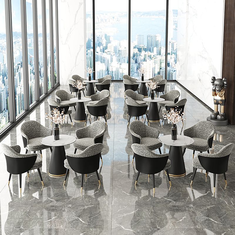 Glam Style Dining Chair Upholstered Dining Armchair for Indoor Clearhalo 'Dining Chairs' 'Dining Tables & Seating' 'dining_chair' 'furn' 'furn_dining_chair' 'Furniture' 'furniture_dining_chair' 'Kitchen & Dining Furniture' 1200x1200_f4de6239-8d62-410b-9d0a-699d2a97f8e6