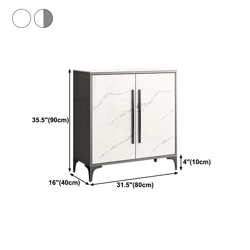 Stone Kitchen Sideboard Cabinet Modern Server Cabinet with Storage Clearhalo 'buffet_sideboard' 'Buffets & Sideboards' 'Furniture' 'furniture_buffet_sideboard' 'Kitchen & Dining Furniture' 1200x1200_f4dee8e5-711c-4fa4-92af-2b0480d0e222