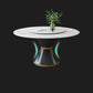 Metal Pedestal Table Convertible Dining Table for Dining Room