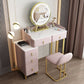 26.77" Wide Dressing Table with 5 Drawers Luxurious Stone Top Vanity