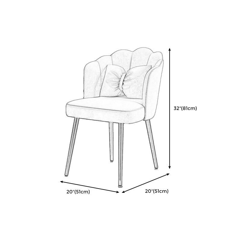 20.08"L x 20.08"W x 31.89"H Modern Sewn Pillow Back Flared Arms Parsons Chair Clearhalo 'Accent Chairs' 'accent_chairs' 'Chairs & Seating' 'furn' 'furn_accent_chairs' 'Furniture' 'Living Room Furniture' 1200x1200_f4e18aef-1605-4ec6-ba93-10d04620a863