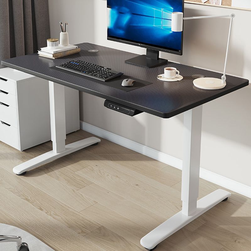 Contemporary Adjustable Height Computer Desk T-Shape Base Standing Desk Clearhalo 'furn' 'furn_office_desk' 'Furniture' 'Office Desks' 'Office Furniture' 'office_desk' 1200x1200_f4e224d5-b338-4f5f-8be0-c6f6d050a94e