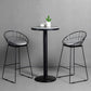 Industrielles rundes Bartisch-Set, 1/2/3-teilig, gesinterter Stein-Bartisch-Set für das Esszimmer