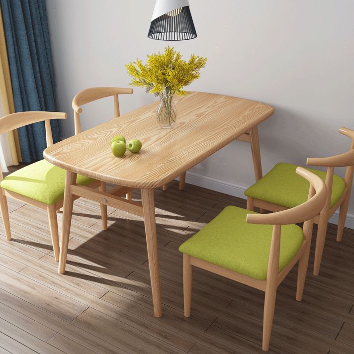 Standard Wood Top Dining Set with 4 Light Brown Wood Legs Base for Dining Furniture Clearhalo 'Dining Room Sets' 'Dining Tables & Seating' 'dining_room_set' 'furn' 'furn_dining_room_set' 'Furniture' 'furniture_dining_room_set' 'Kitchen & Dining Furniture' 'kitchen&dining_furn' 'kitchen' 1200x1200_f4e40241-49b2-4394-a80c-7e92abf5ab57