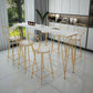 Glam Style Rectangle Bar Table Bar-Height Bistro Pub Table with 4 Legs Clearhalo 'Bar Furniture' 'Bar Tables' 'bar_tables' 'furn' 'furn_bar_tables' 'Furniture' 'Kitchen & Dining Furniture' 1200x1200_f4e44c79-d5a7-4b92-8f78-e2f8976cd0c4