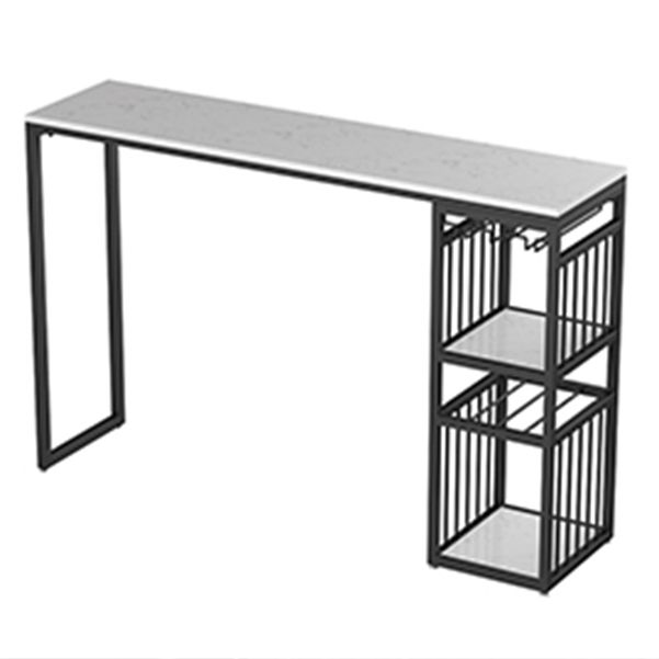 Stone Bar Table Traditional Luxury Rectangle Bar Dining Table with Sled Base Clearhalo 'Bar Furniture' 'Bar Tables' 'bar_tables' 'furn' 'furn_bar_tables' 'Furniture' 'furniture_bar_tables' 'Kitchen & Dining Furniture' 1200x1200_f4e4ce0b-8399-4683-827b-34249d0a12fd