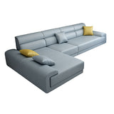 Faux Leder 4-Sitzer-Abschnitt mit verstellbarem Kopfkissen für Wohnzimmer