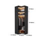 Black Manufactured Wood Cabinet with Glass Doors Modern Storage Cabinet Clearhalo 'Armoires & Wardrobes' 'armoires_wardrobes' 'Bedroom Furniture' 'furn' 'furn_armoires_wardrobes' 'Furniture' 1200x1200_f4e729a1-f9e1-45d5-85e8-74ac34269912