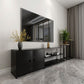 Industrial Metal TV Stand Console Open Storage TV Media Stand for Living Room Clearhalo 'furn' 'furn_tv_stands_entertainment_centers' 'Furniture' 'Living Room Furniture' 'TV Stands & Entertainment Centers' 'TV Stands & Media Storage Furniture' 'tv_stands_entertainment_centers' 1200x1200_f4e7d99d-4111-42ce-9e1b-a3ade756f0b7
