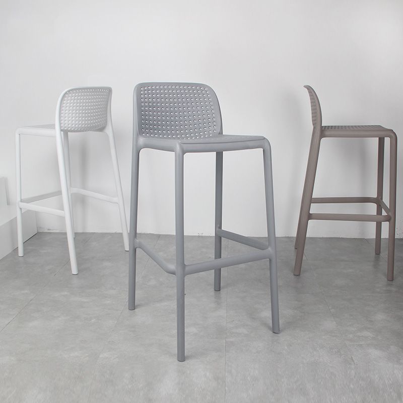 Scandinavia Style Bar-stool Square Seat PP Legs for Kitchen Bar Clearhalo 'Bar Furniture' 'Bar Stools' 'bar_stools' 'furn' 'furn_bar_stools' 'furniture_bar_stools' 'Kitchen & Dining Furniture' 'kitchen&dining_furn' 'kitchen' 'kitchen_furn' Furniture' 1200x1200_f4e91612-4981-4a0d-9327-52cb186d8dbb
