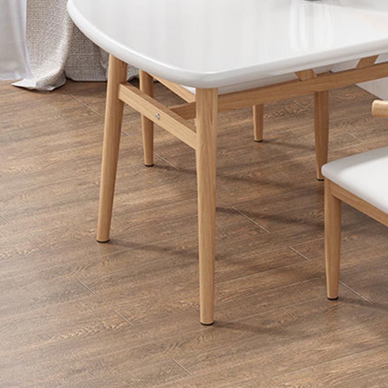 Rechthoekig houten eettafel modern meubels met 4 poten voor thuis