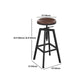 Adjustable Armless Height Stool Industrial Counter Stools with Black Base