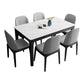 Contemporary Dining Set with Sintered Stone Dining Table and Cushion Chairs Clearhalo 'Dining Room Sets' 'Dining Tables & Seating' 'dining_room_set' 'furn' 'furn_dining_room_set' 'Furniture' 'furniture_dining_room_set' 'Kitchen & Dining Furniture' 'kitchen&dining_furn' 'kitchen' 1200x1200_f4eb0900-41d6-40c0-a6ca-aacc7427d6ac